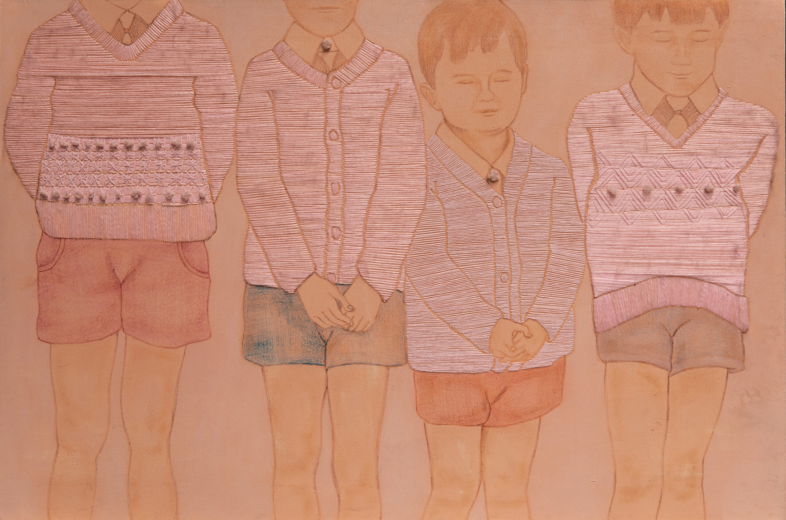 En penitencia, mixed media on canvas, 50x80cm, 2014.|