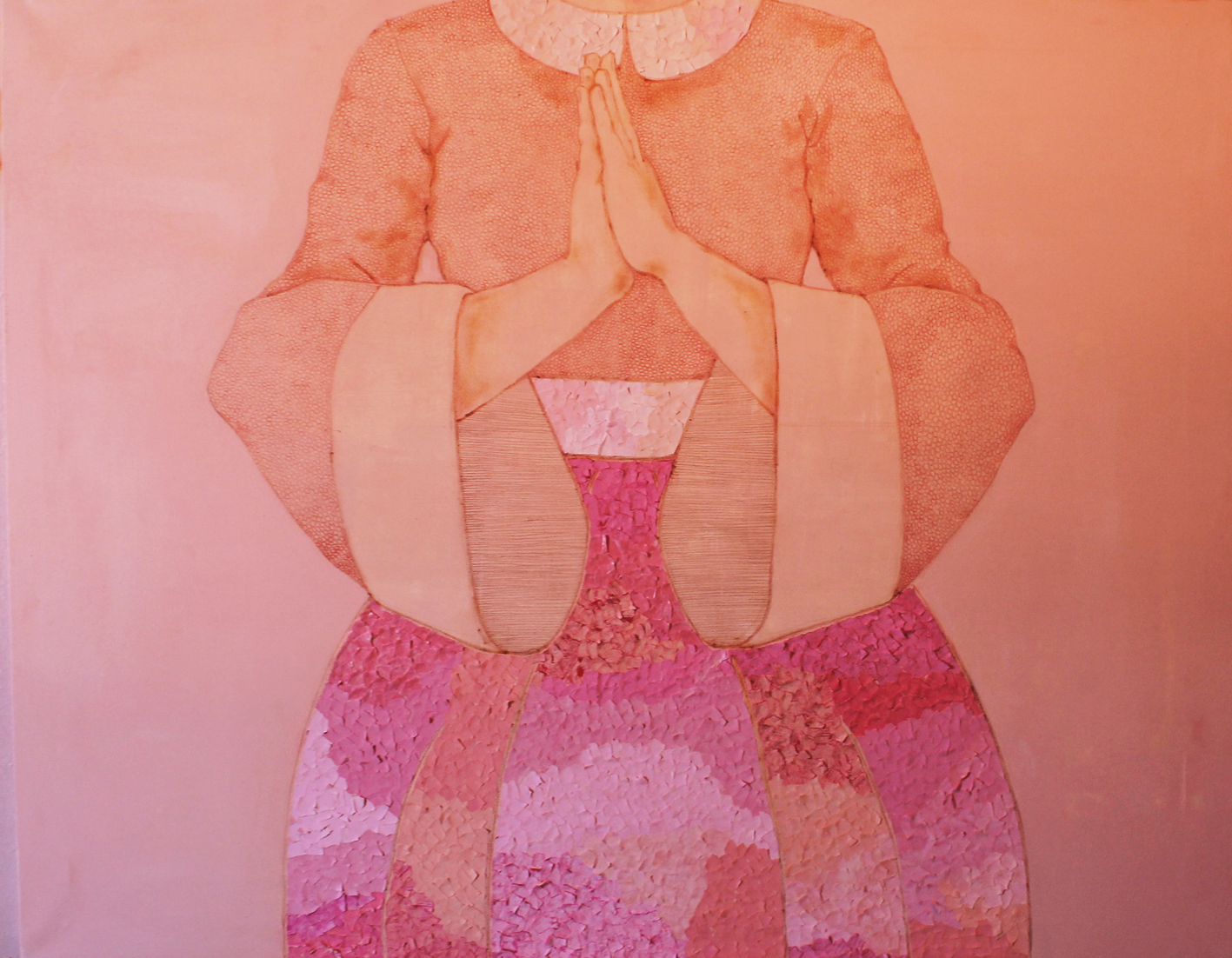 Mammina,mixed media on canvas, 70x100cm, 2013. Sold|