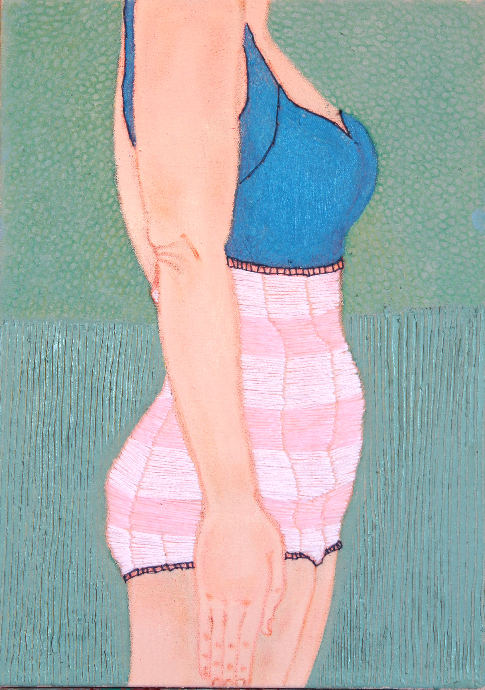 Soldatina, mixed media on canvas, 30x45cm, 2014. Sold|